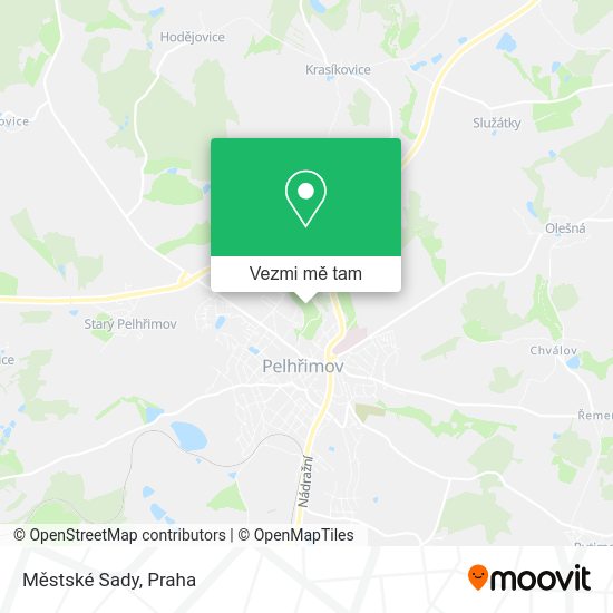 Městské Sady mapa