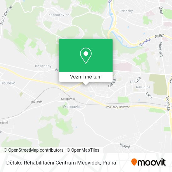 Dětské Rehabilitační Centrum Medvídek mapa