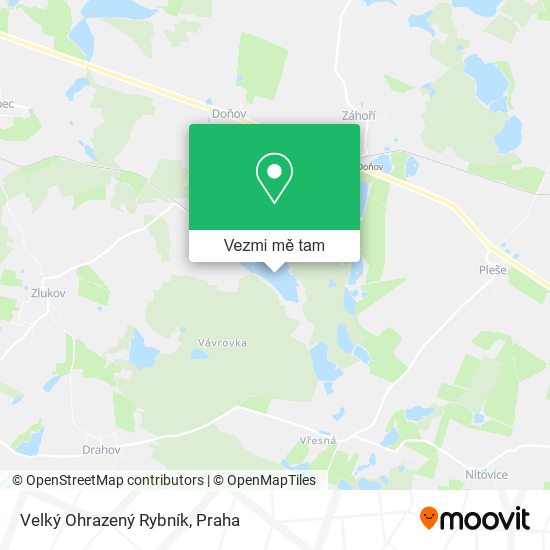 Velký Ohrazený Rybník mapa