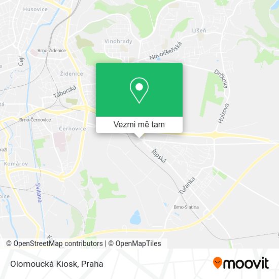 Olomoucká Kiosk mapa