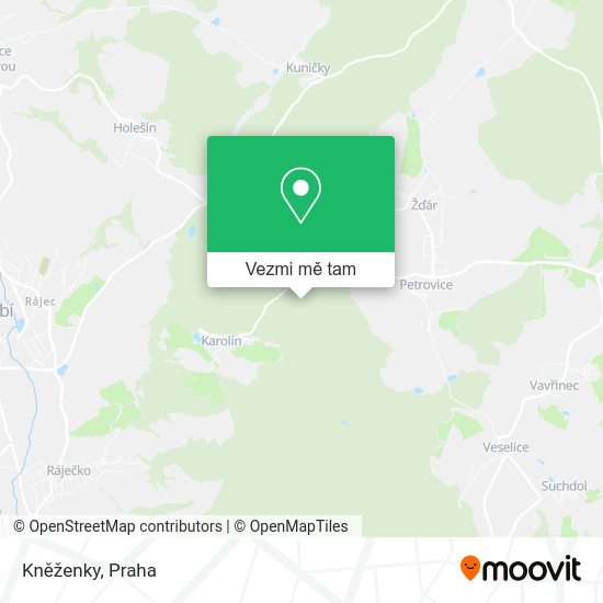 Kněženky mapa