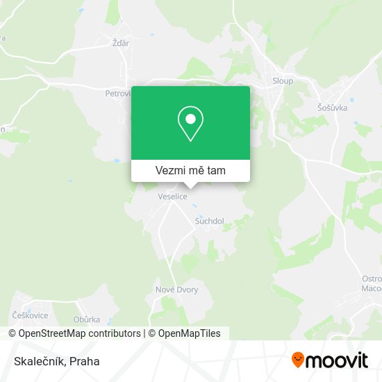 Skalečník mapa