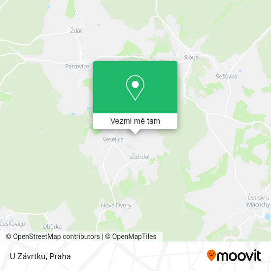 U Závrtku mapa