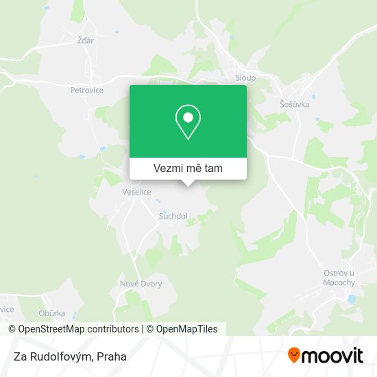 Za Rudolfovým mapa