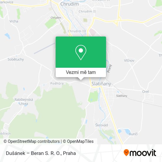 Dušánek – Beran S. R. O. mapa