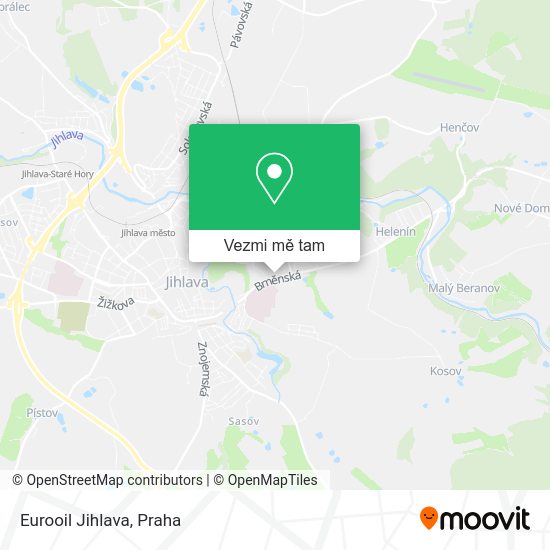 Eurooil Jihlava mapa