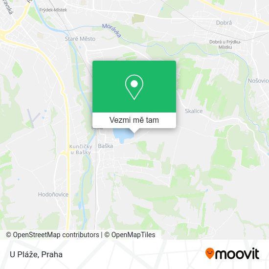 U Pláže mapa