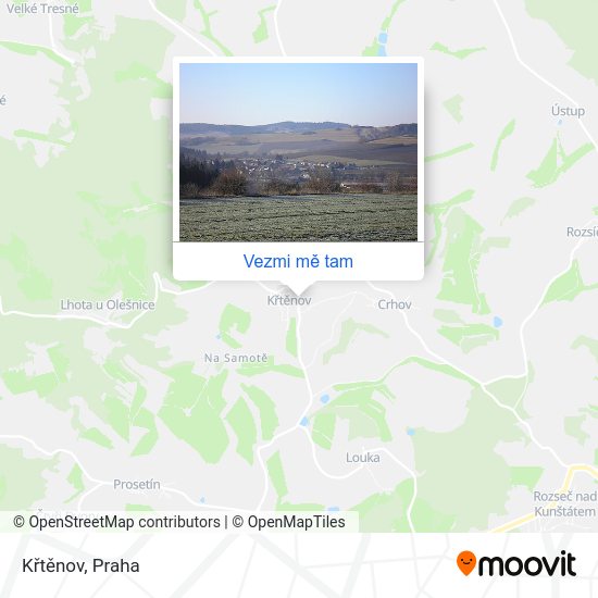 Křtěnov mapa