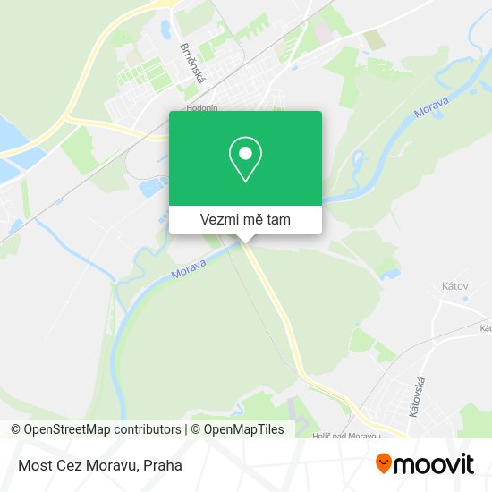 Most Cez Moravu mapa