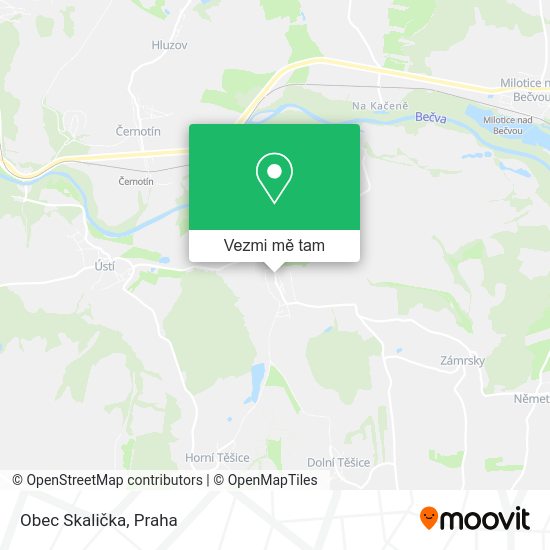 Obec Skalička mapa