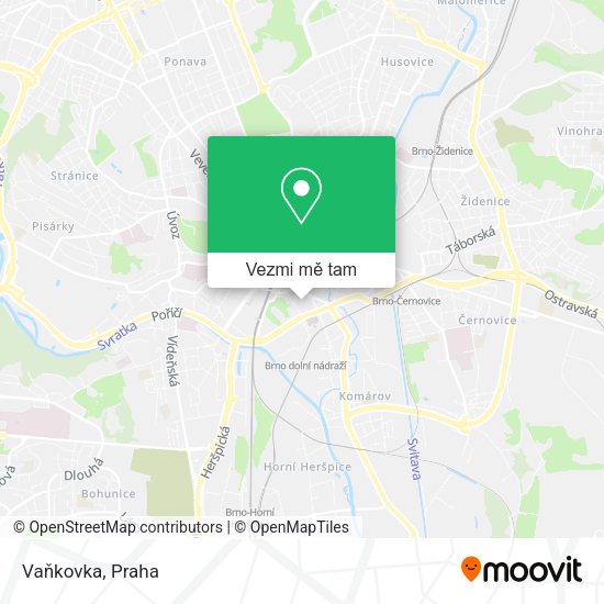 Vaňkovka mapa