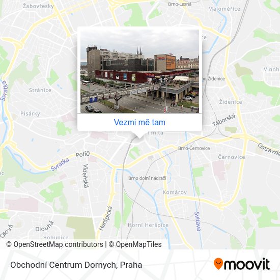 Obchodní Centrum Dornych mapa