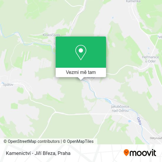 Kamenictví - Jiří Březa mapa