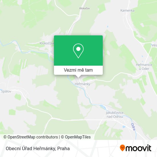 Obecní Úřad Heřmánky mapa