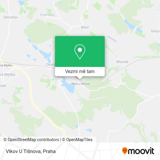 Vlkov U Tišnova mapa