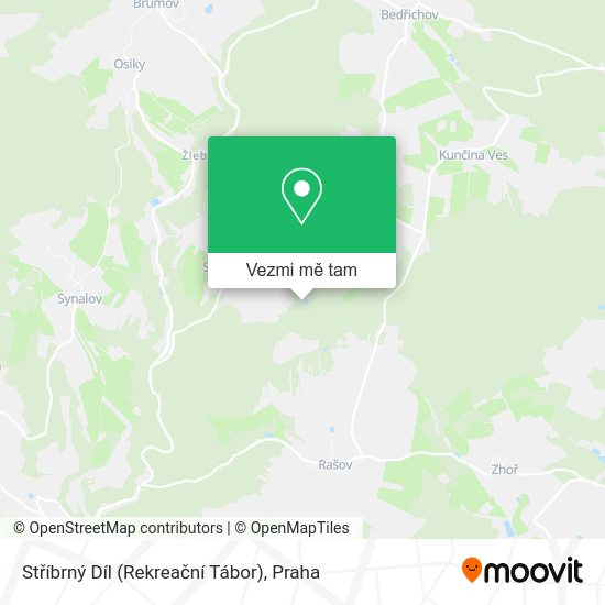 Stříbrný Díl (Rekreační Tábor) mapa