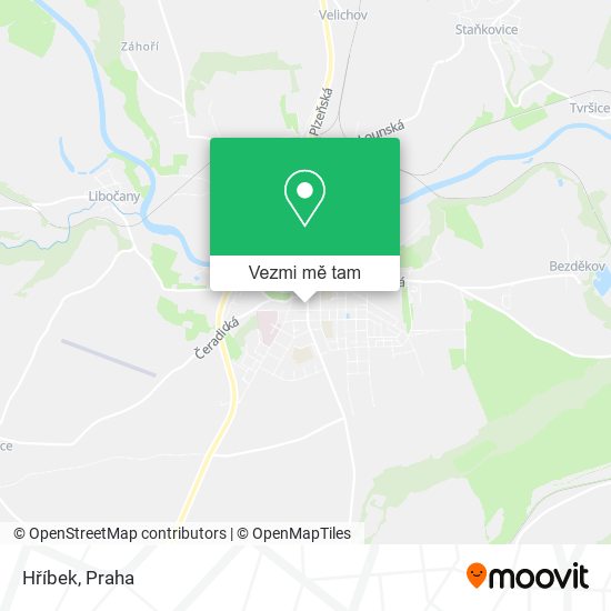 Hříbek mapa