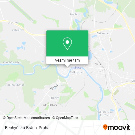 Bechyňská Brána mapa