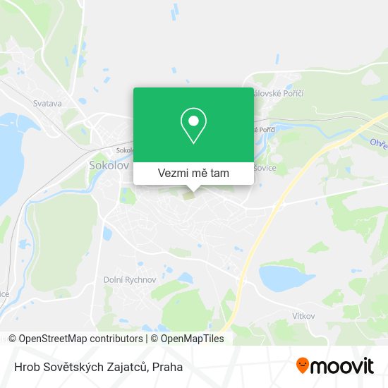 Hrob Sovětských Zajatců mapa