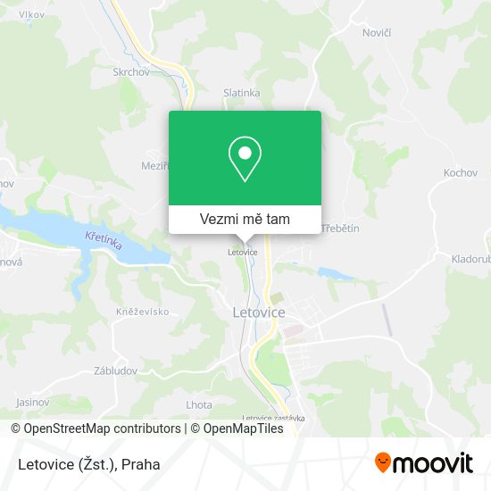 Letovice (Žst.) mapa