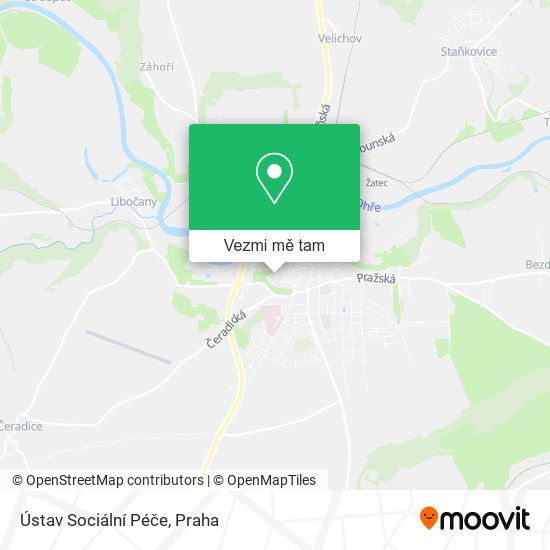 Ústav Sociální Péče mapa