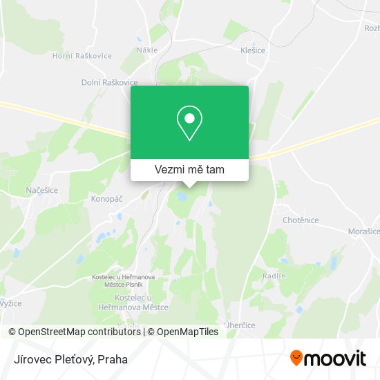 Jírovec Pleťový mapa