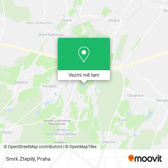 Smrk Ztepilý mapa