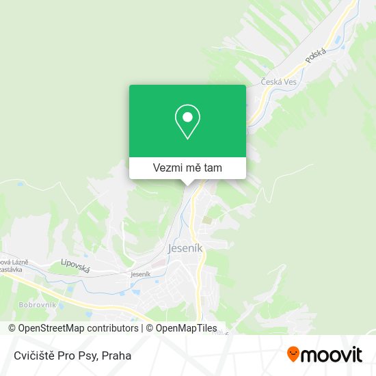 Cvičiště Pro Psy mapa