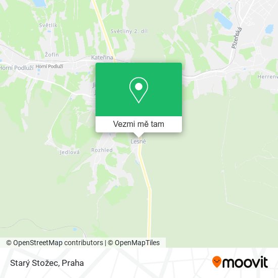 Starý Stožec mapa