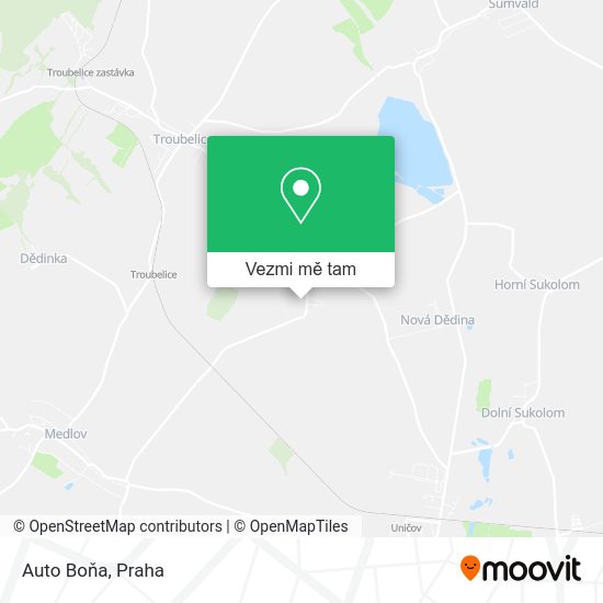 Auto Boňa mapa