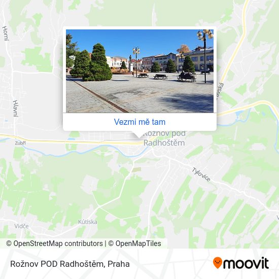 Rožnov POD Radhoštěm mapa