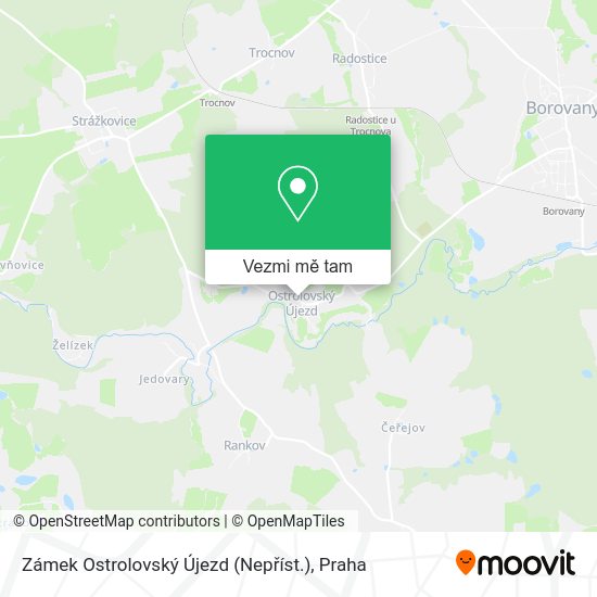 Zámek Ostrolovský Újezd (Nepříst.) mapa