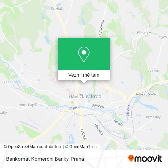 Bankomat Komerční Banky mapa