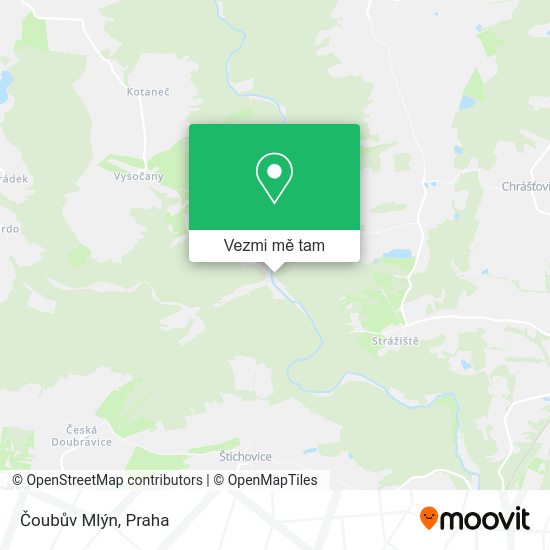 Čoubův Mlýn mapa