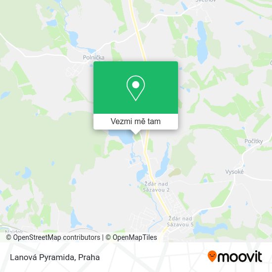 Lanová Pyramida mapa