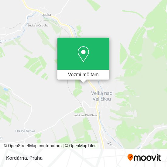 Kordárna mapa