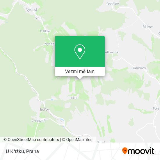 U Křížku mapa