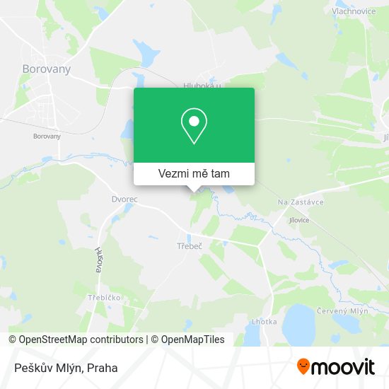 Peškův Mlýn mapa