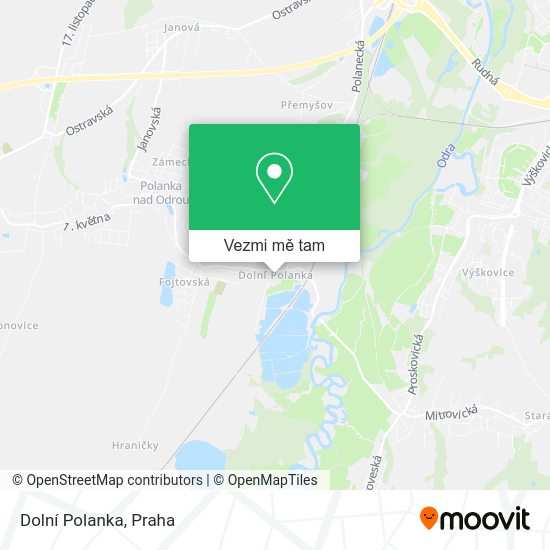 Dolní Polanka mapa