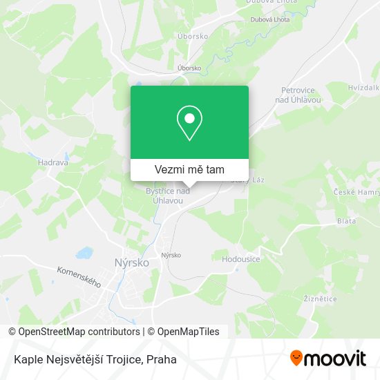 Kaple Nejsvětější Trojice mapa