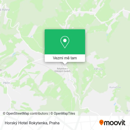 Horský Hotel Rokytenka mapa