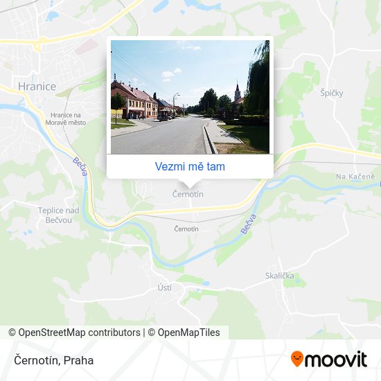 Černotín mapa