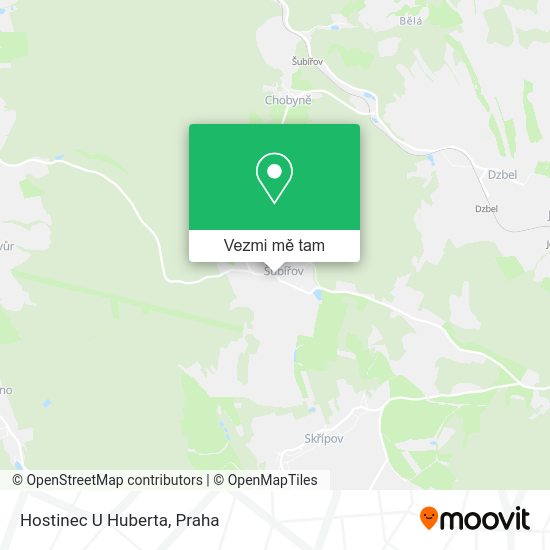 Hostinec U Huberta mapa