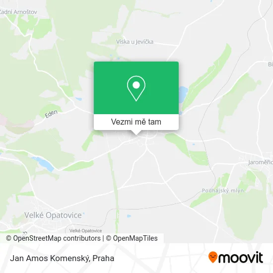 Jan Amos Komenský mapa
