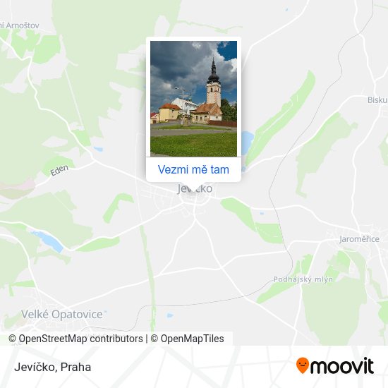 Jevíčko mapa