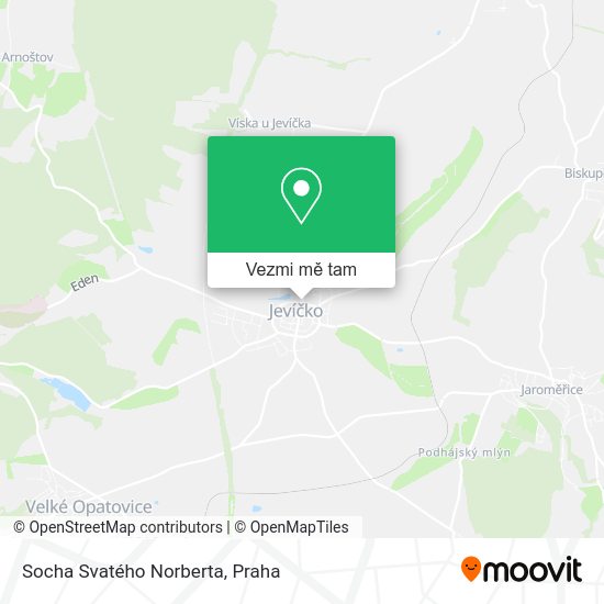 Socha Svatého Norberta mapa