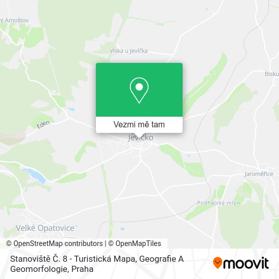 Stanoviště Č. 8 - Turistická Mapa, Geografie A Geomorfologie mapa
