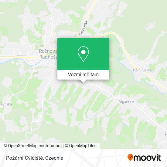 Požární Cvičiště mapa