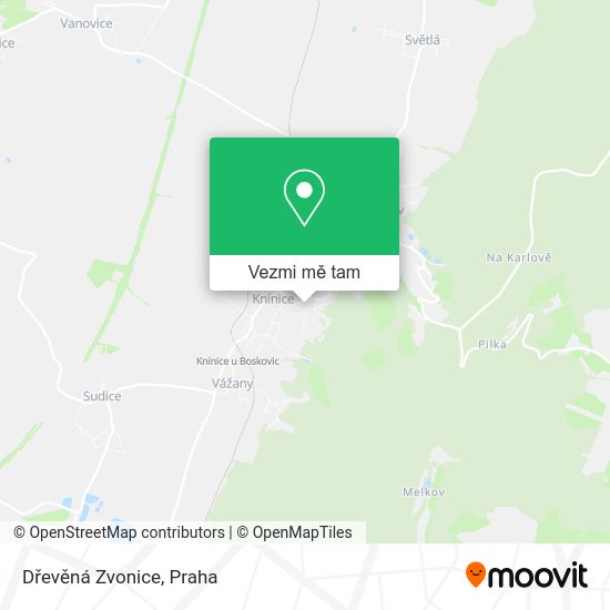 Dřevěná Zvonice mapa