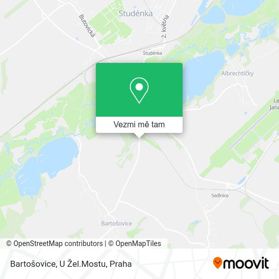 Bartošovice, U Žel.Mostu mapa